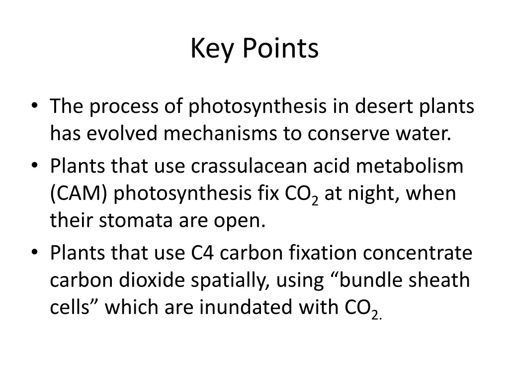 key points