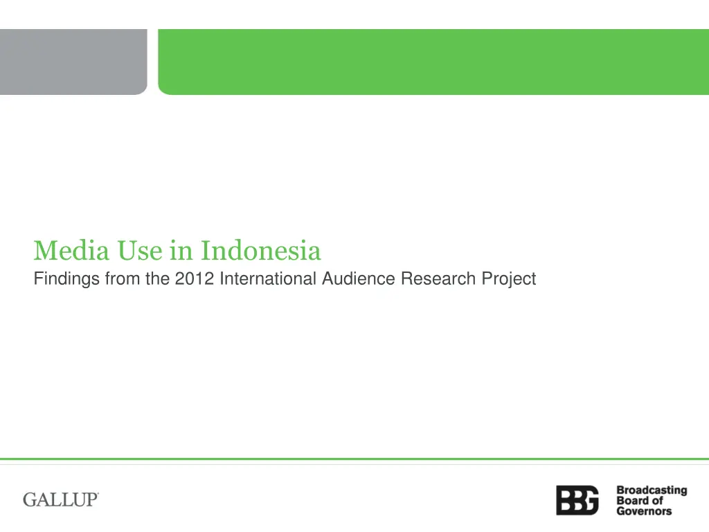 media use in indonesia findings from the 2012