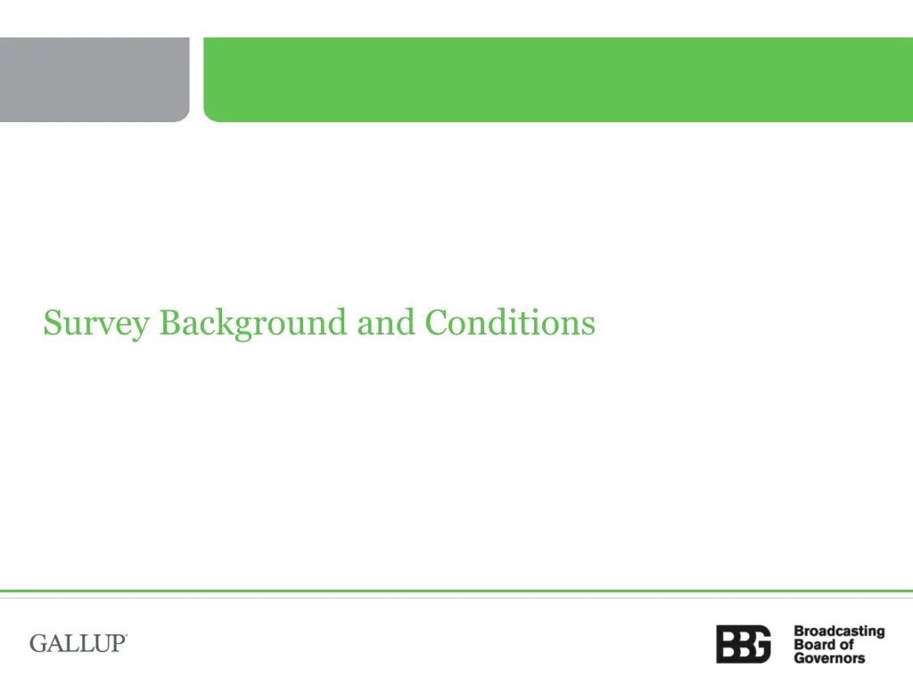 survey background and conditions