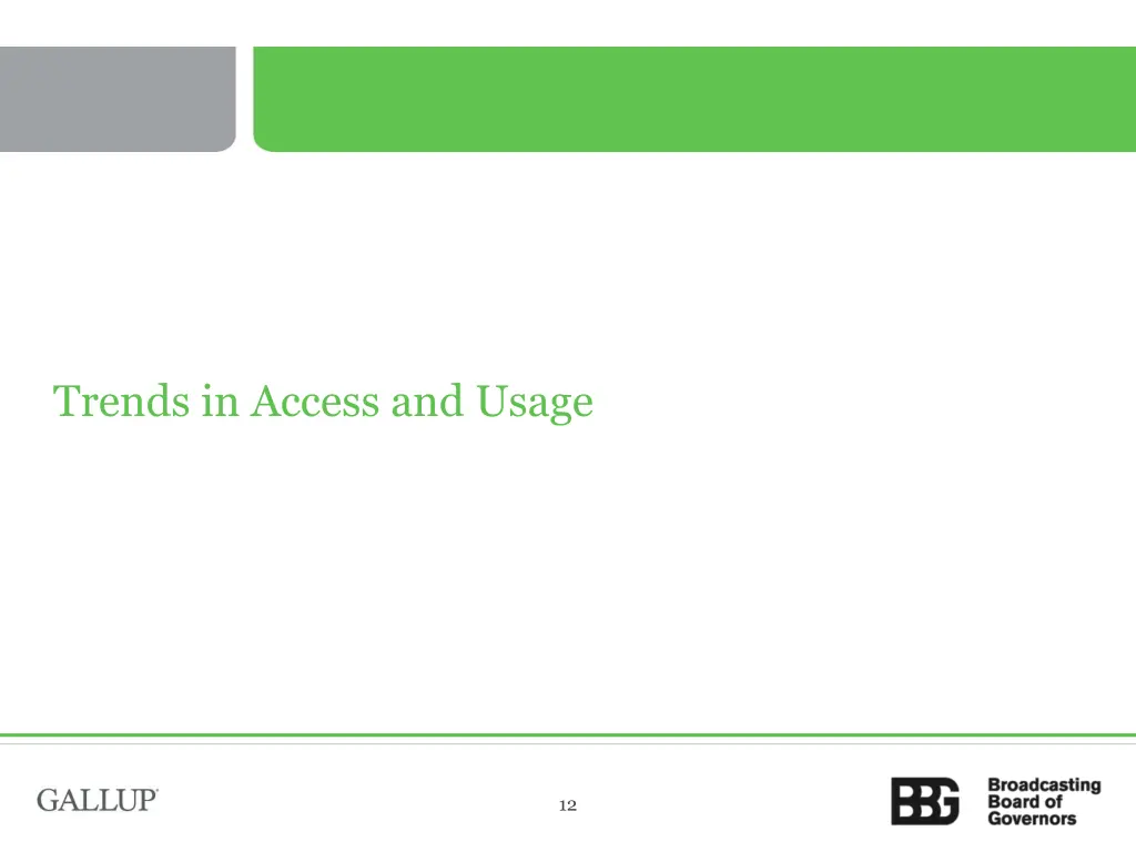 trends in access and usage