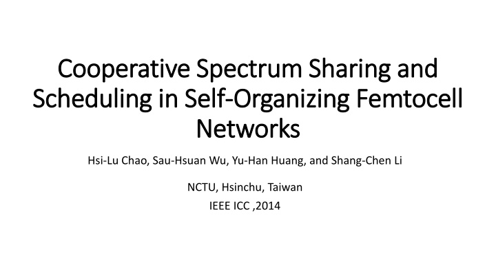 cooperative spectrum sharing and cooperative