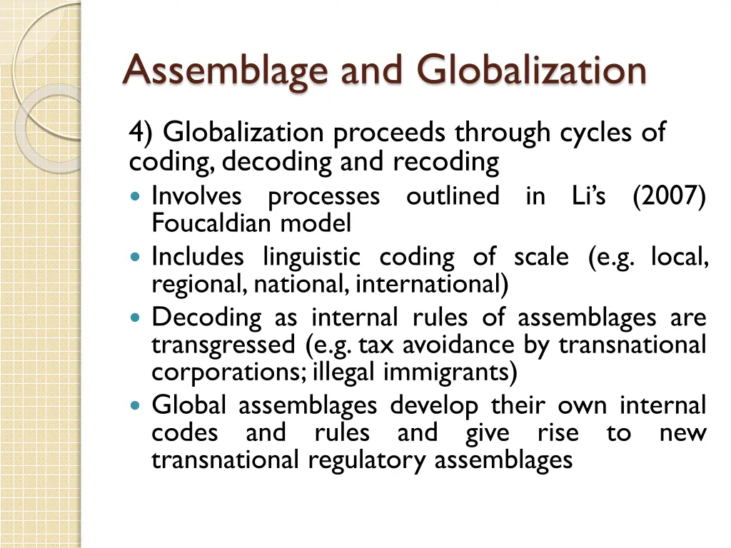 assemblage and globalization 6