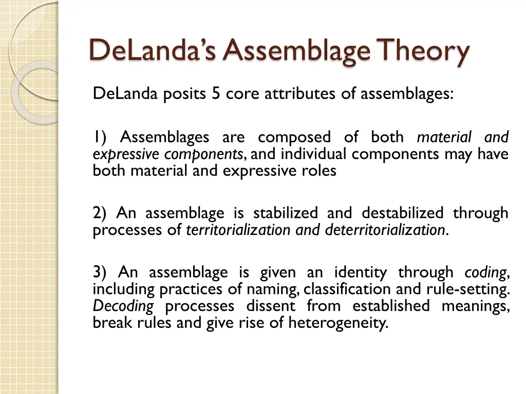 delanda s assemblage theory