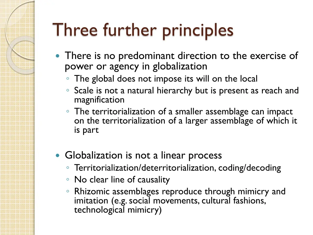 three further principles