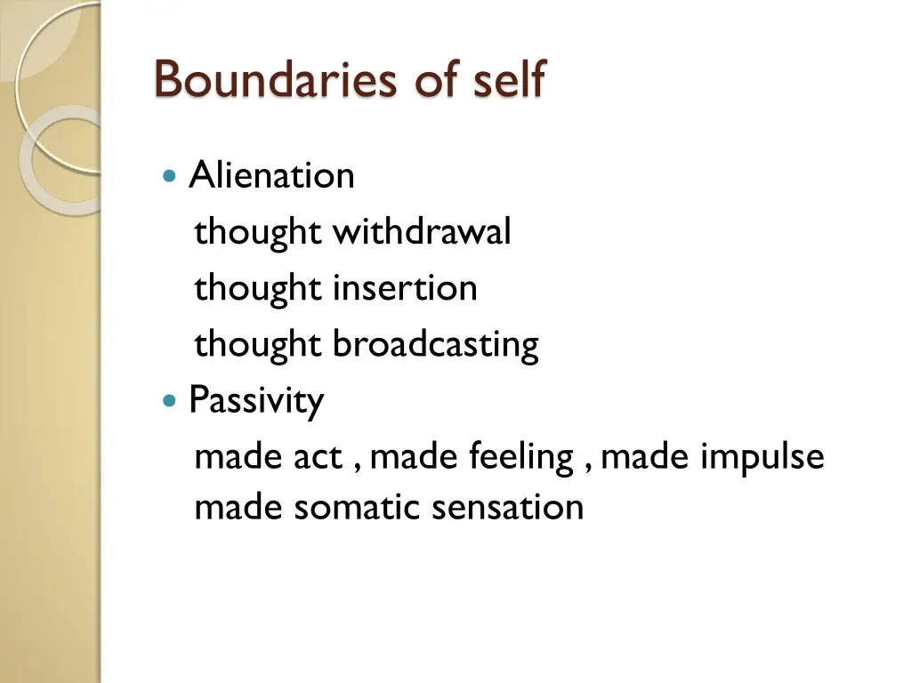 boundaries of self
