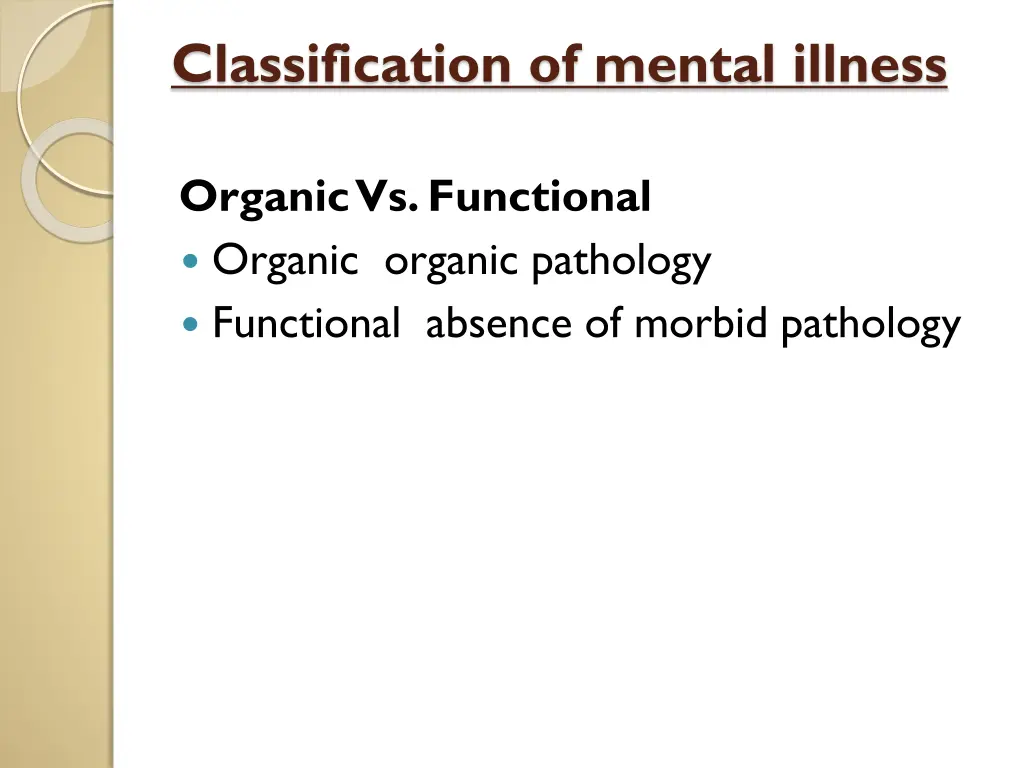 classification of mental illness 4