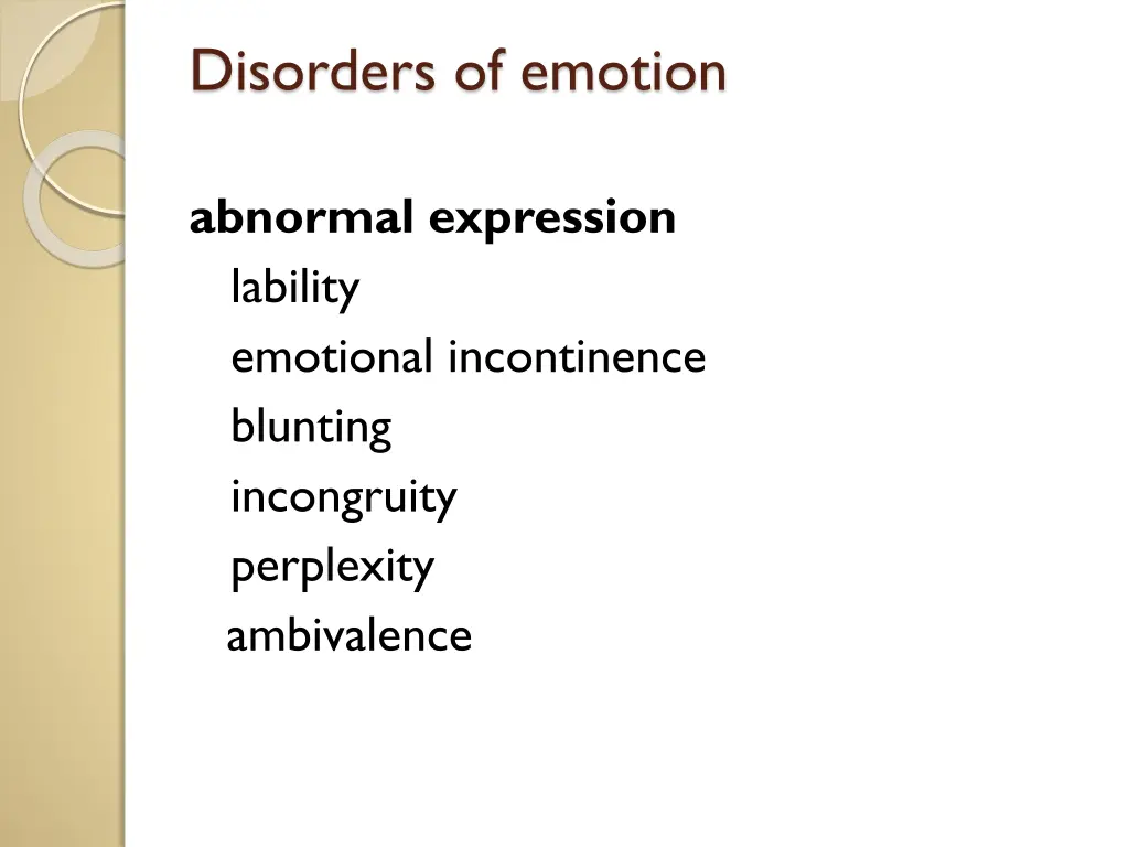 disorders of emotion 1