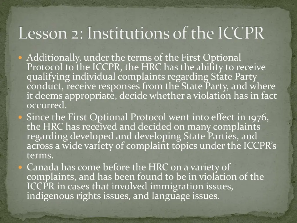 lesson 2 institutions of the iccpr 1