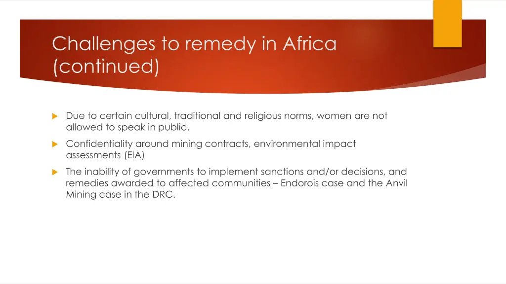 challenges to remedy in africa continued 1