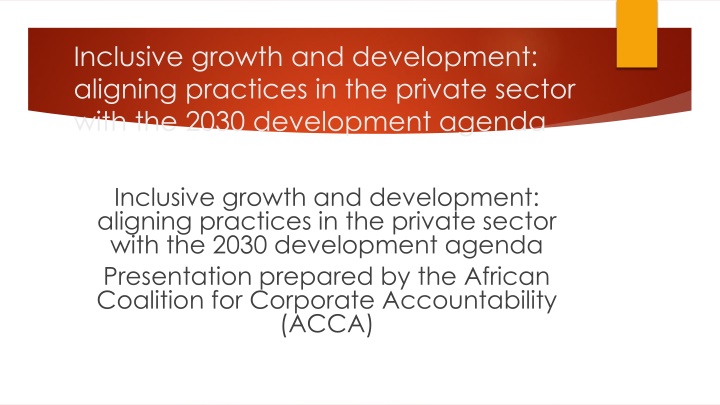 inclusive growth and development aligning
