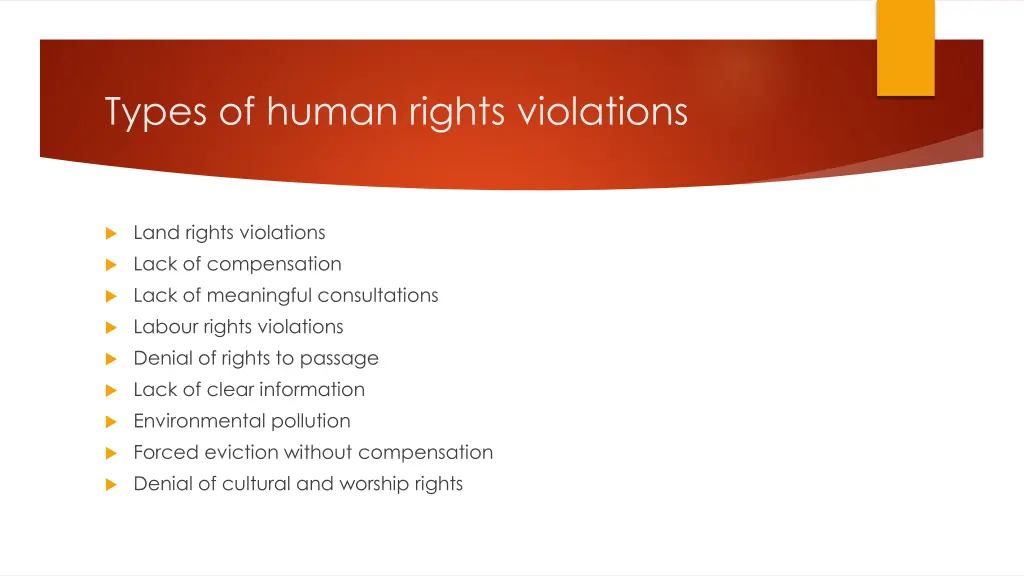 types of human rights violations