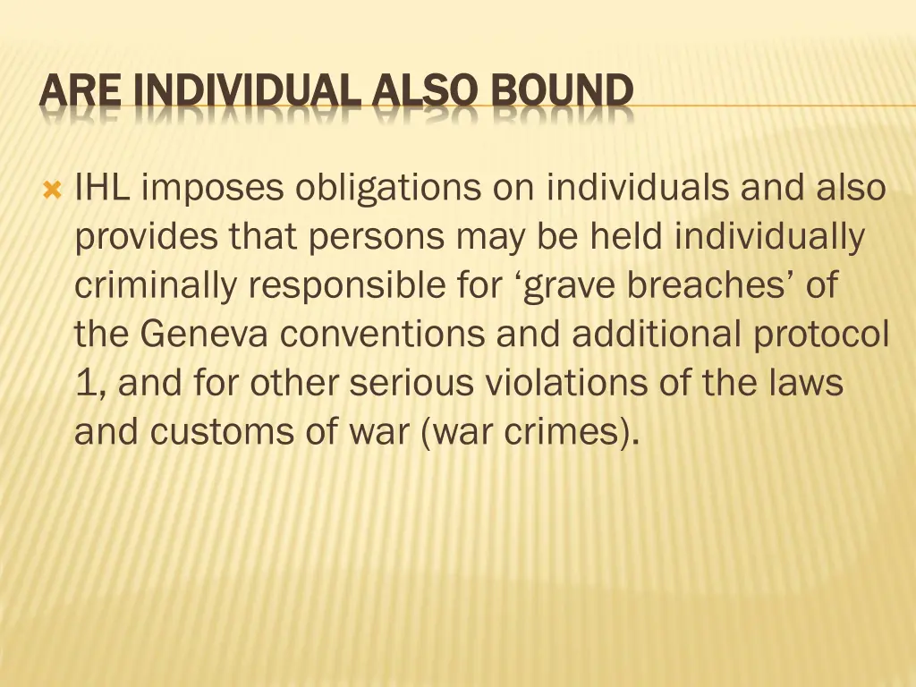 are individual also bound are individual also