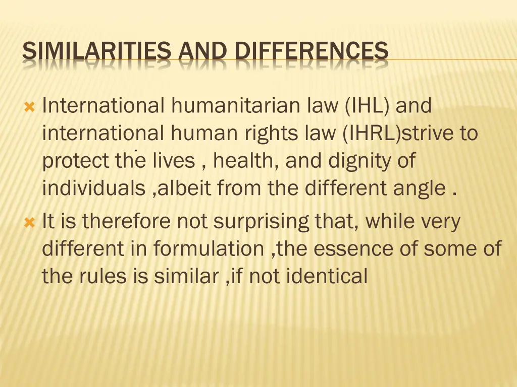 similarities and differences