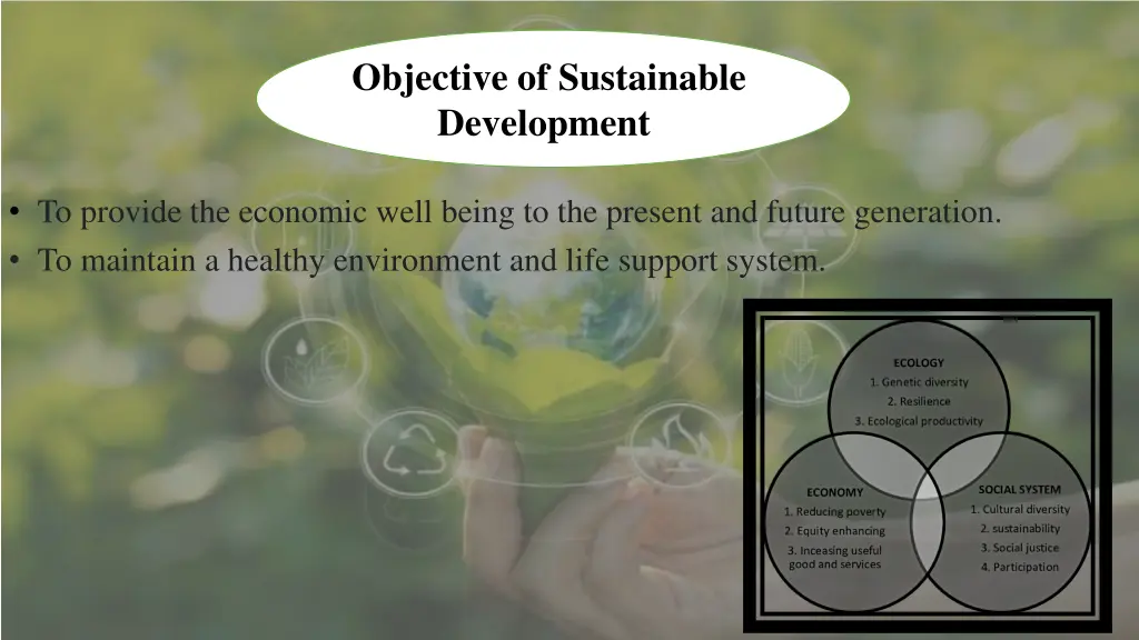 objective of sustainable development