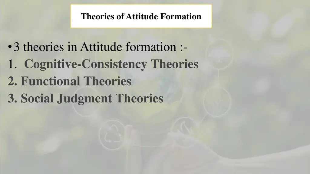 theories of attitude formation