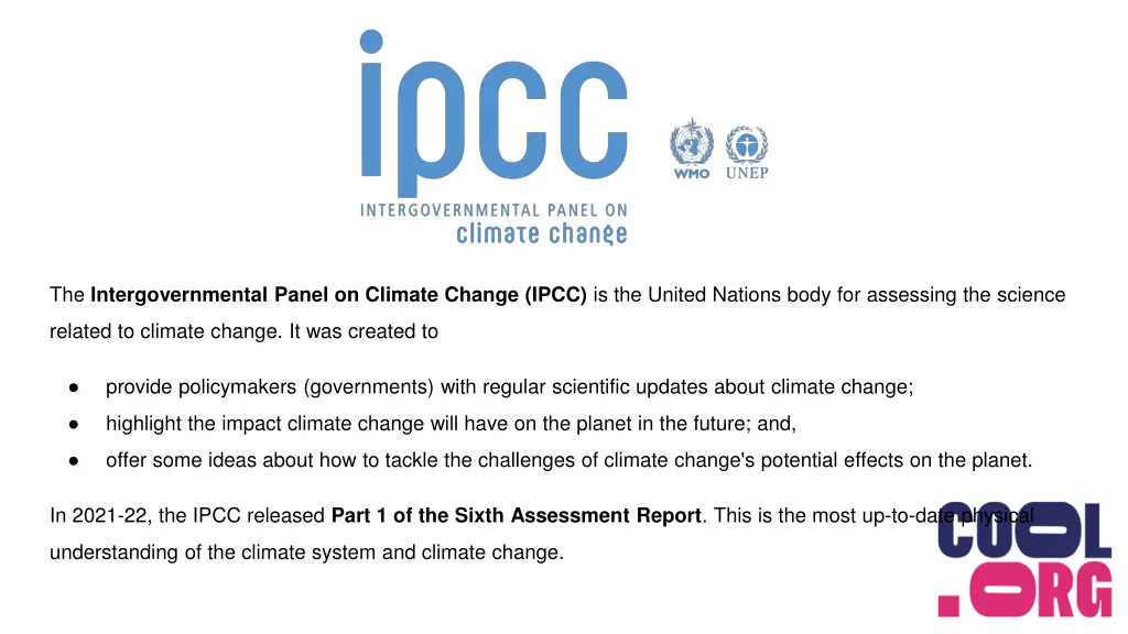 the intergovernmental panel on climate change