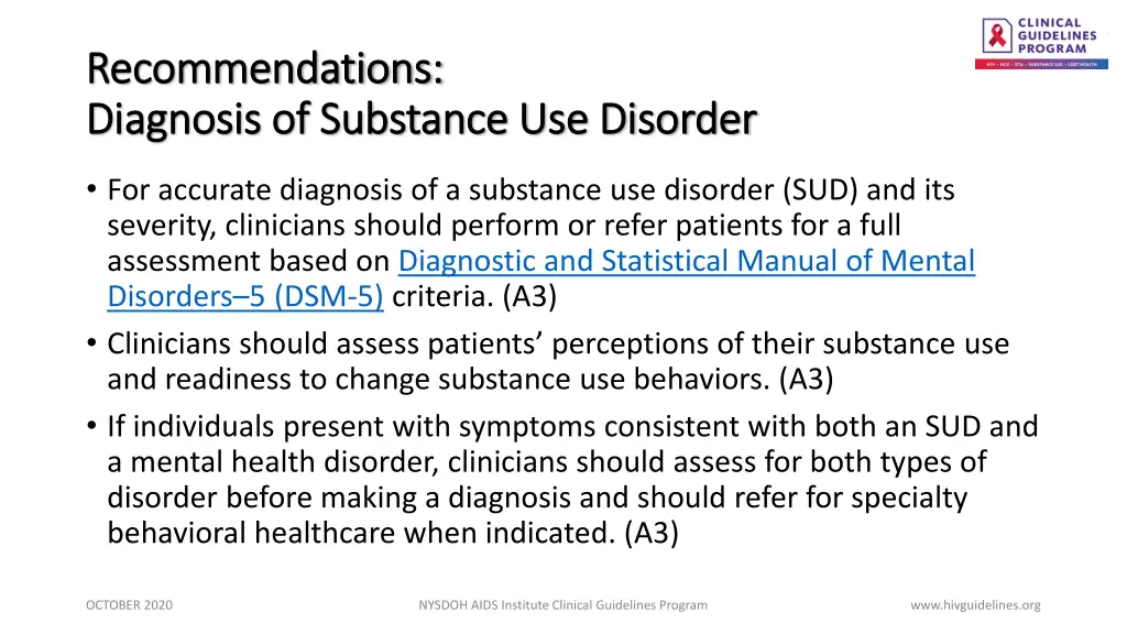 recommendations recommendations diagnosis