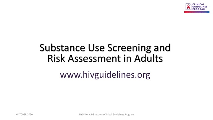 substance use screening and risk assessment