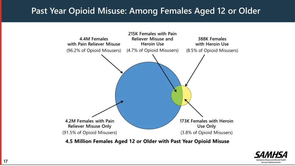 past year opioid misuse among females aged
