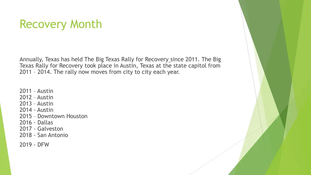 recovery month