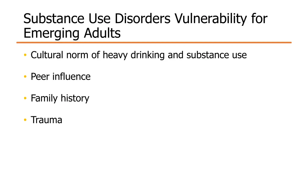 substance use disorders vulnerability
