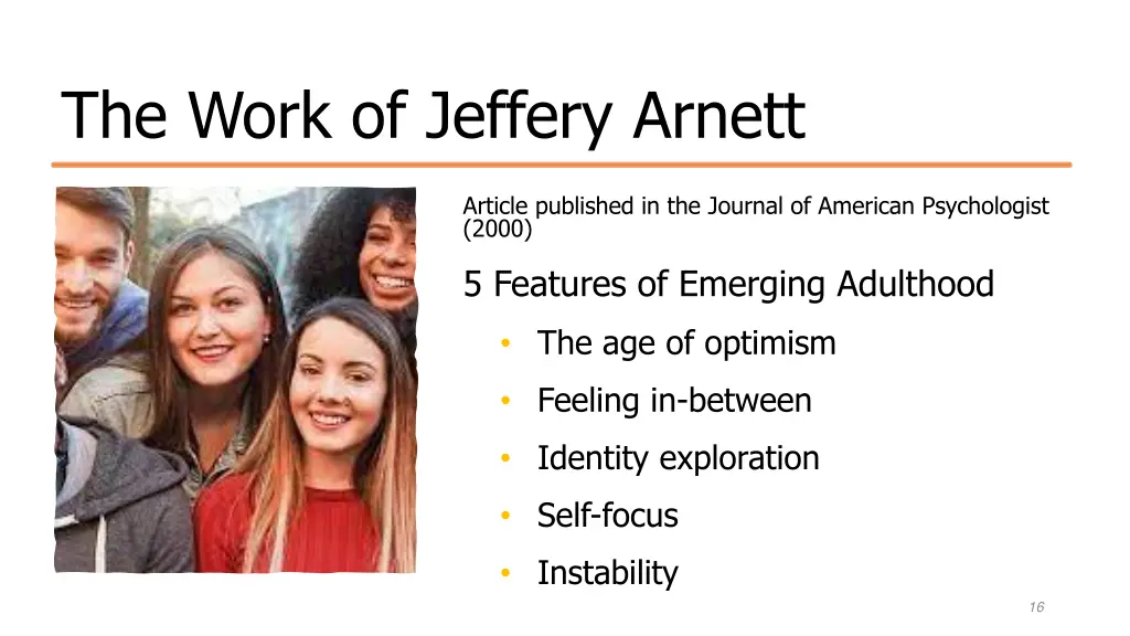 the work of jeffery arnett