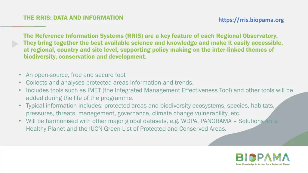 the rris data and information