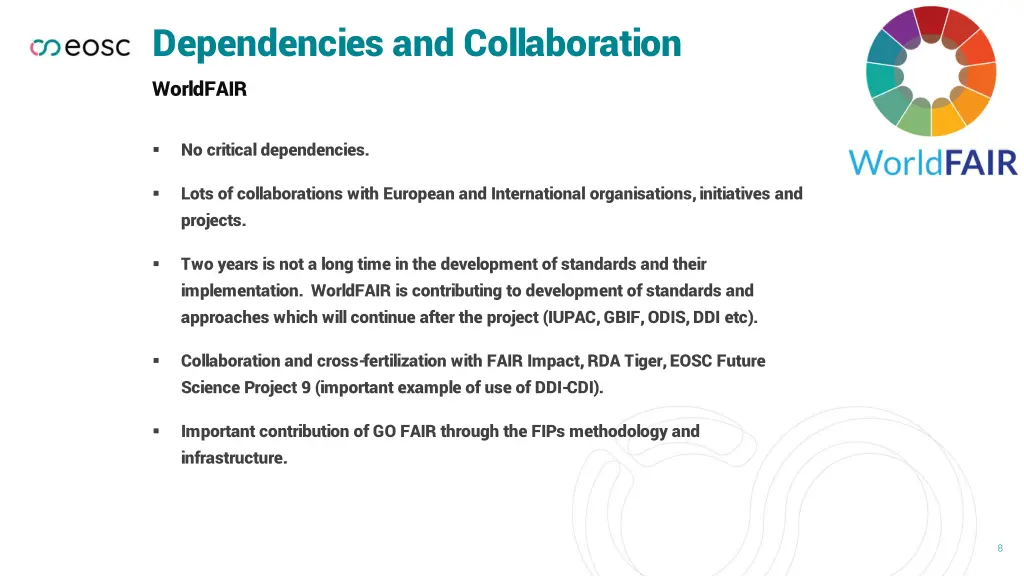 dependencies and collaboration worldfair