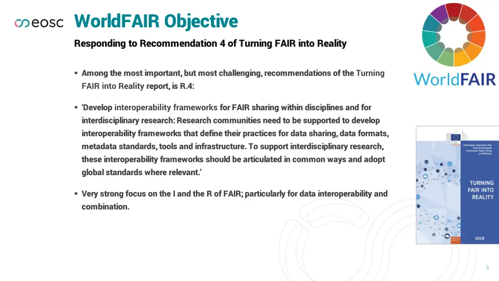 worldfair objective responding to recommendation