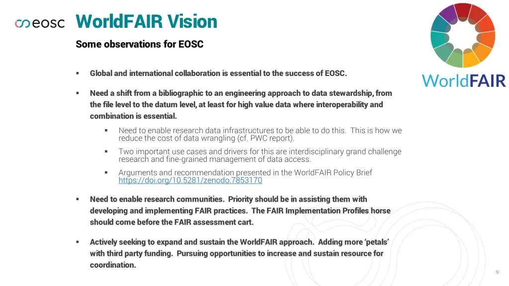worldfair vision some observations for eosc