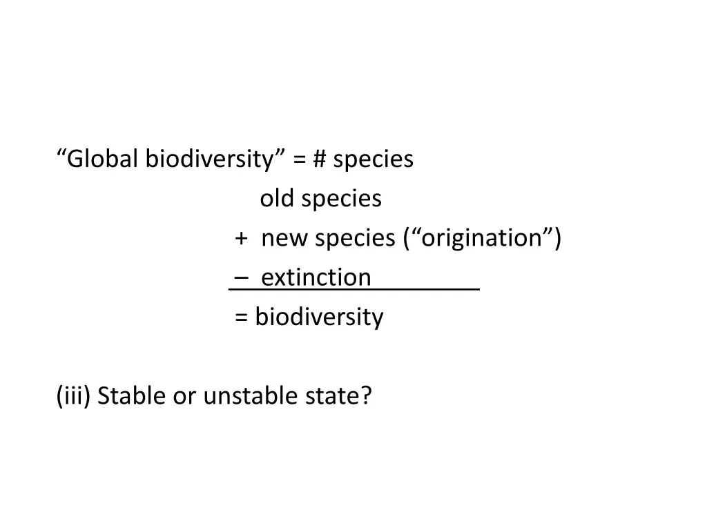 global biodiversity species old species