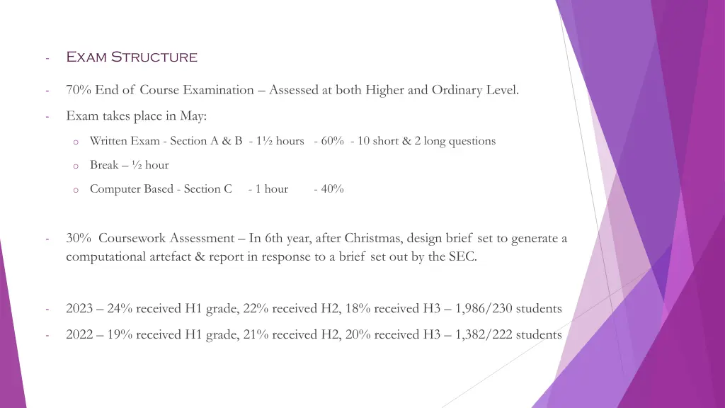 exam structure