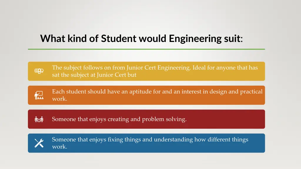 what kind of student would engineering suit