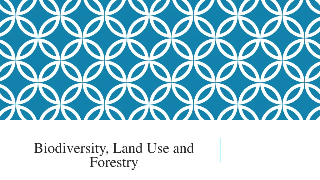 biodiversity land use and forestry