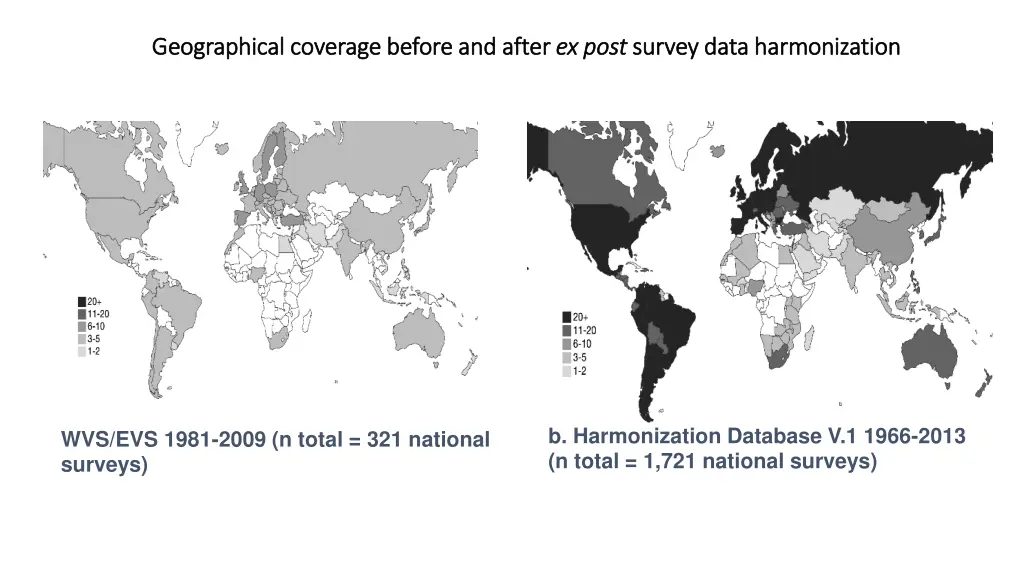 geographical coverage before and after