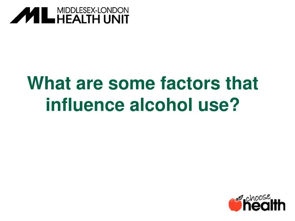 what are some factors that influence alcohol use
