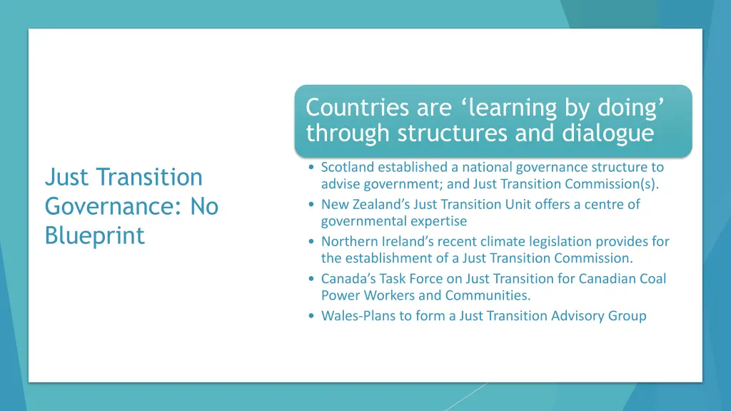 countries are learning by doing through