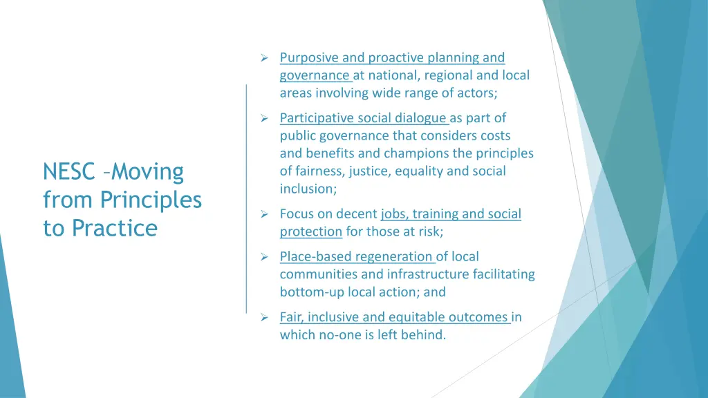 purposive and proactive planning and governance
