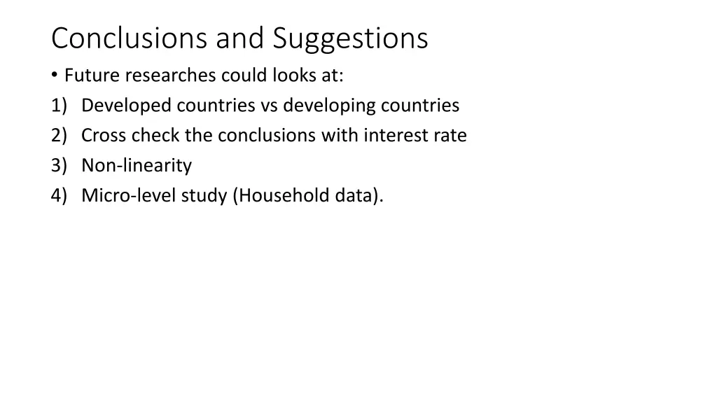 conclusions and suggestions future researches