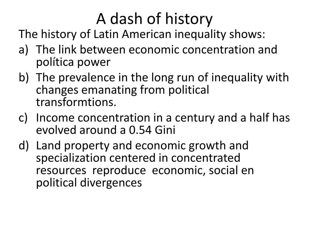 a dash of history
