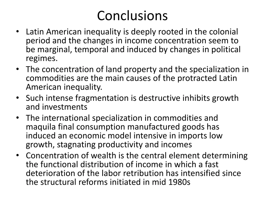 conclusions