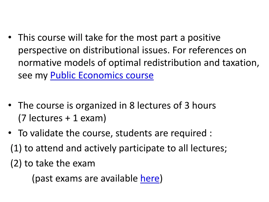 this course will take for the most part