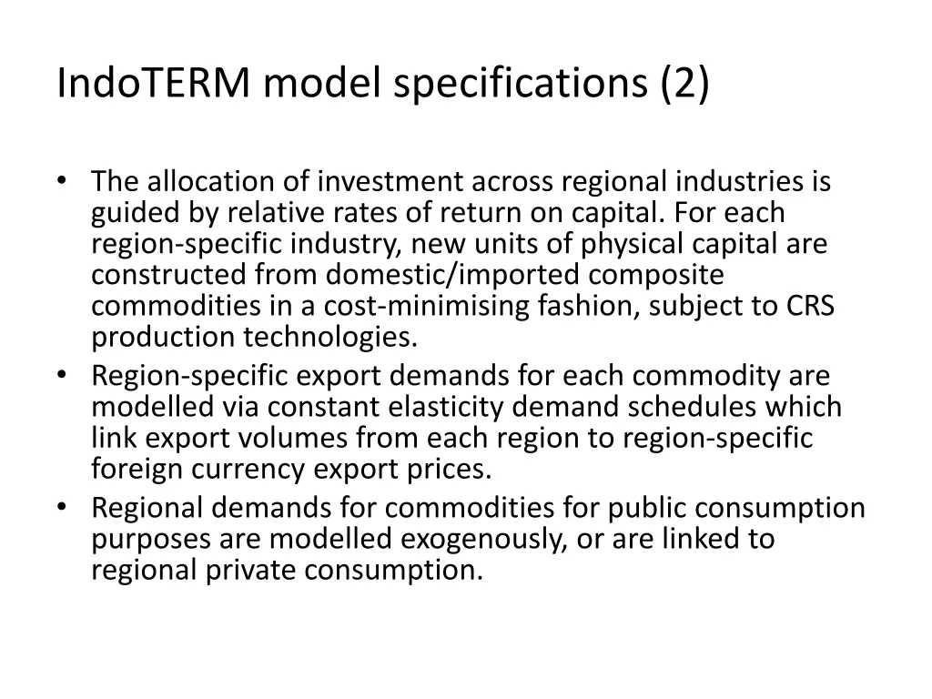 indoterm model specifications 2