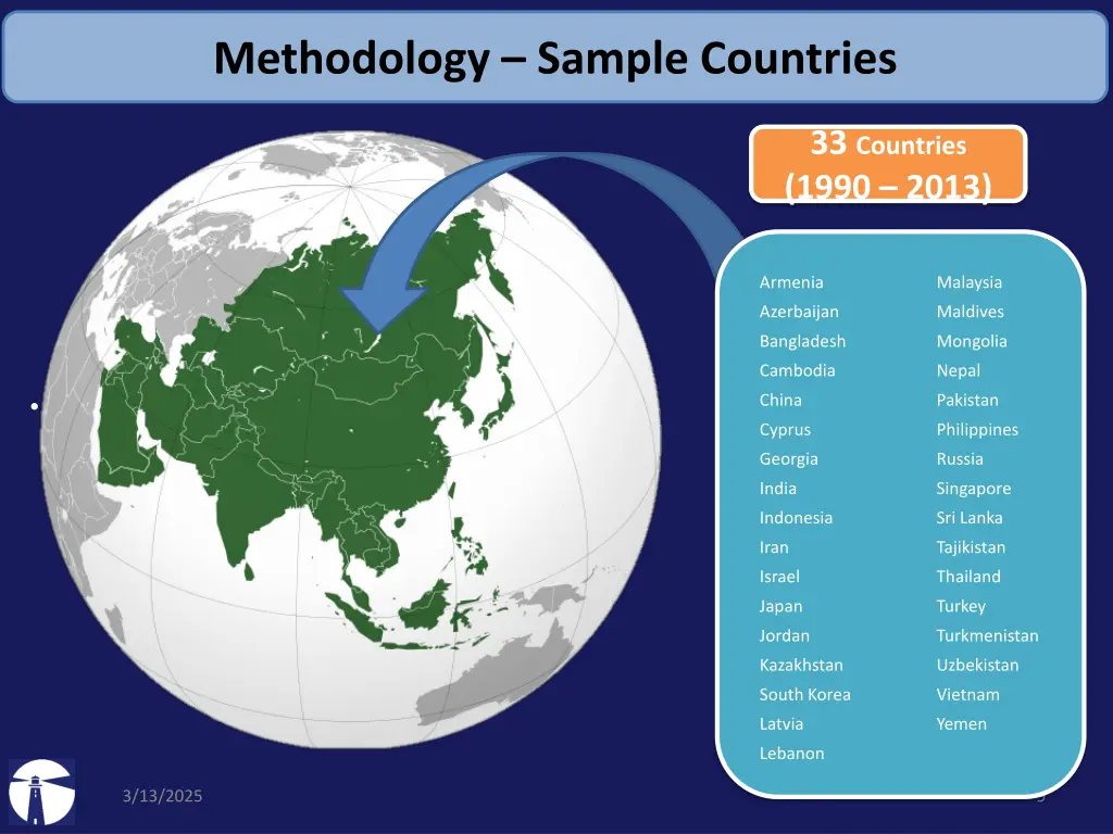 methodology sample countries