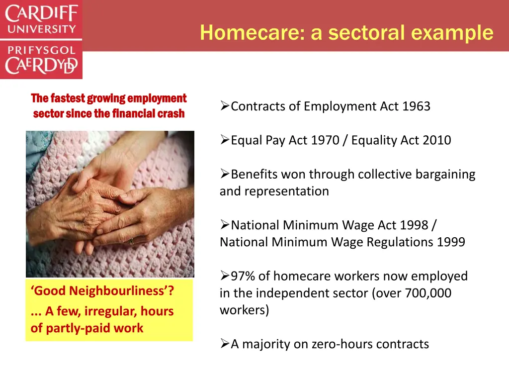 homecare a sectoral example