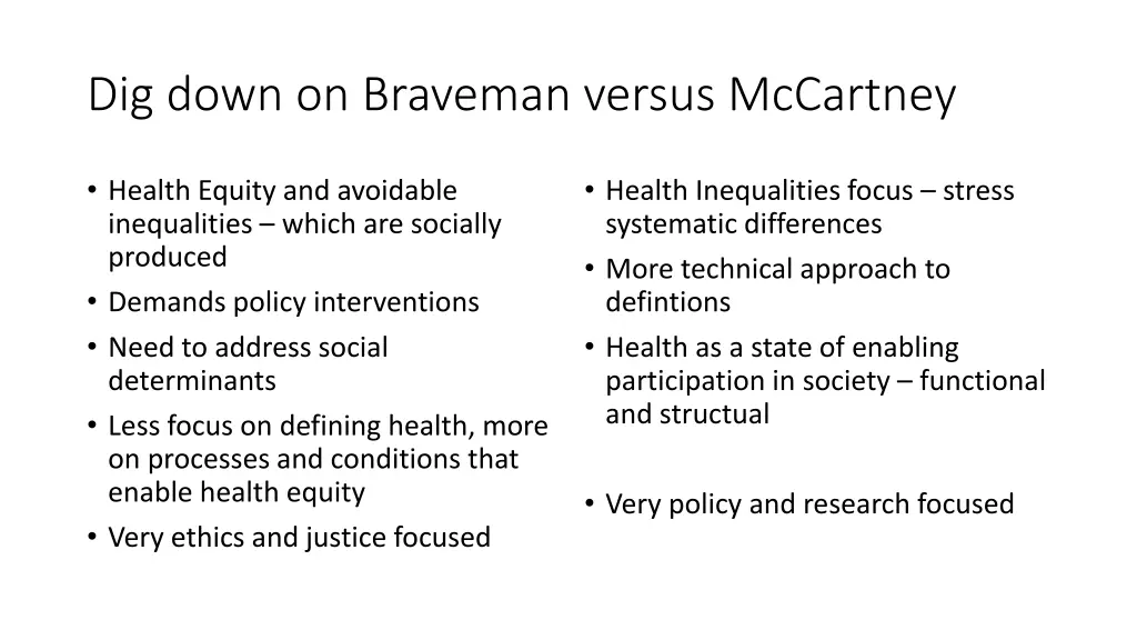 dig down on braveman versus mccartney