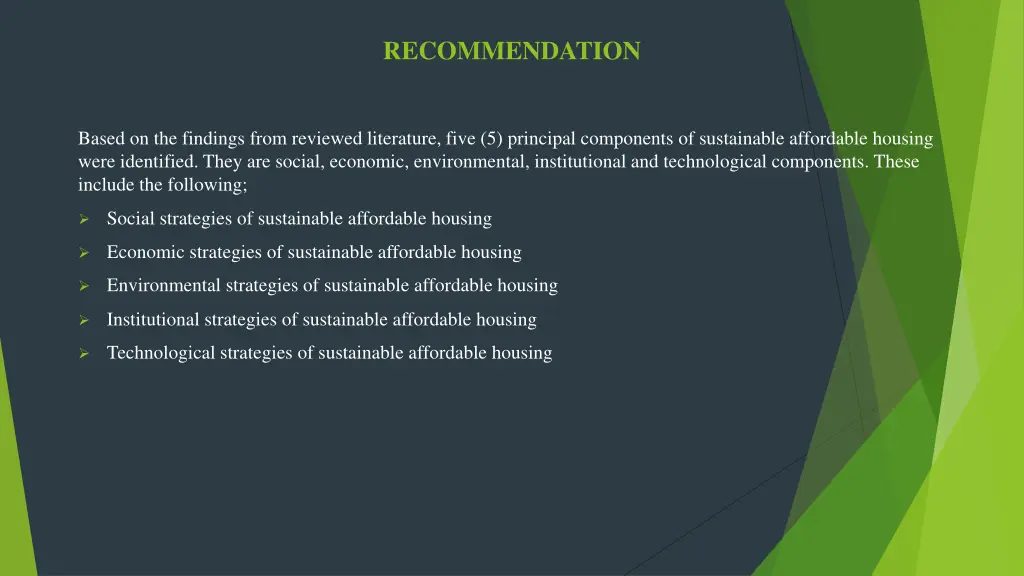 recommendation