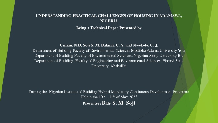 understanding practical challenges of housing