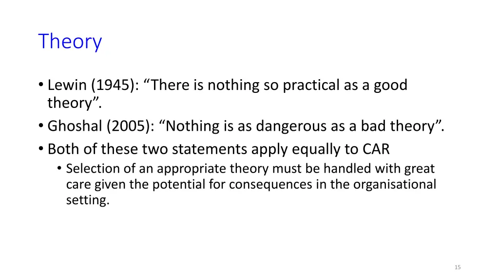 theory