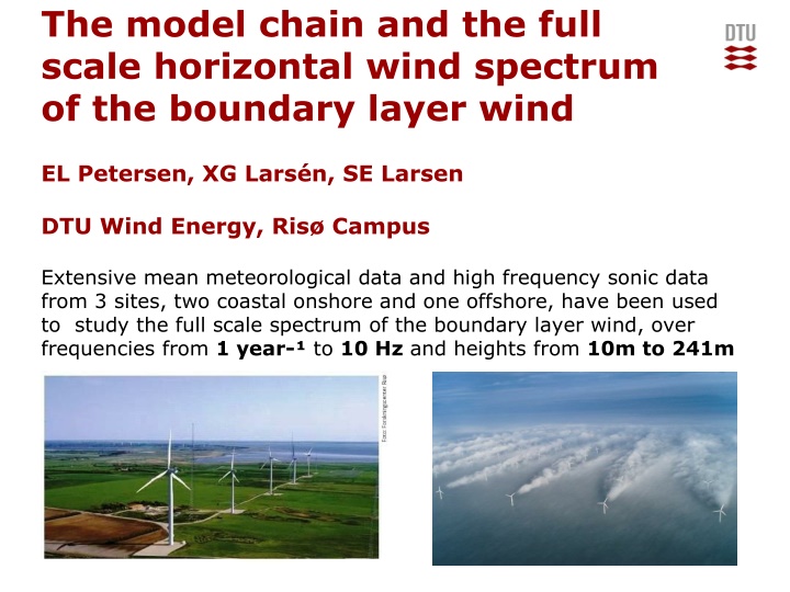 the model chain and the full scale horizontal
